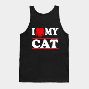 I Love My Cat design -Heart Nail- For Women, Men, and Kids Tank Top